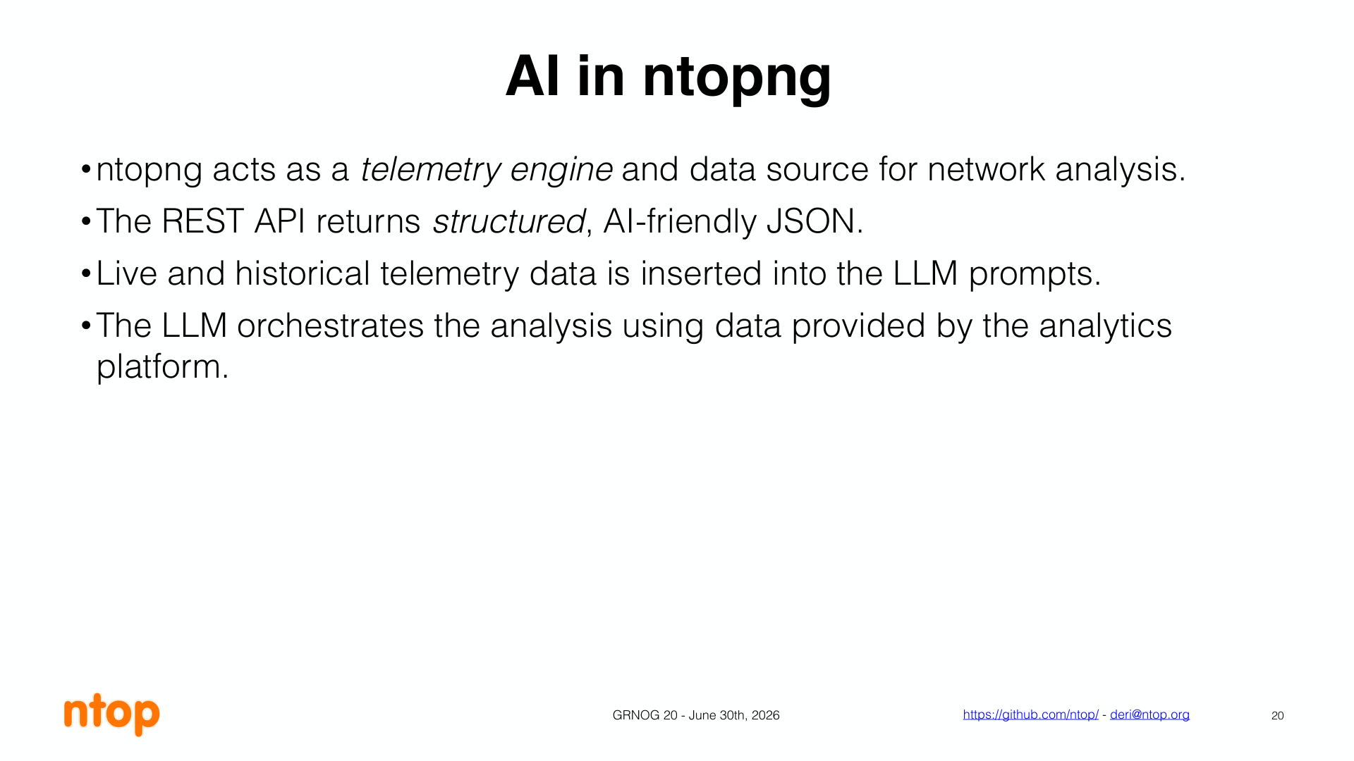 O ntopng como motor de telemetria e fonte de dados estruturados para o LLM